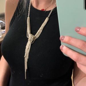 Silver knot necklace